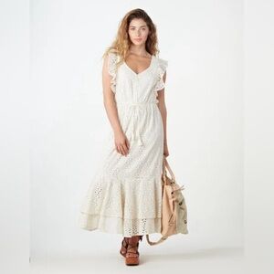 Cleobella Karina Ivory Eyelet Maxi Dress